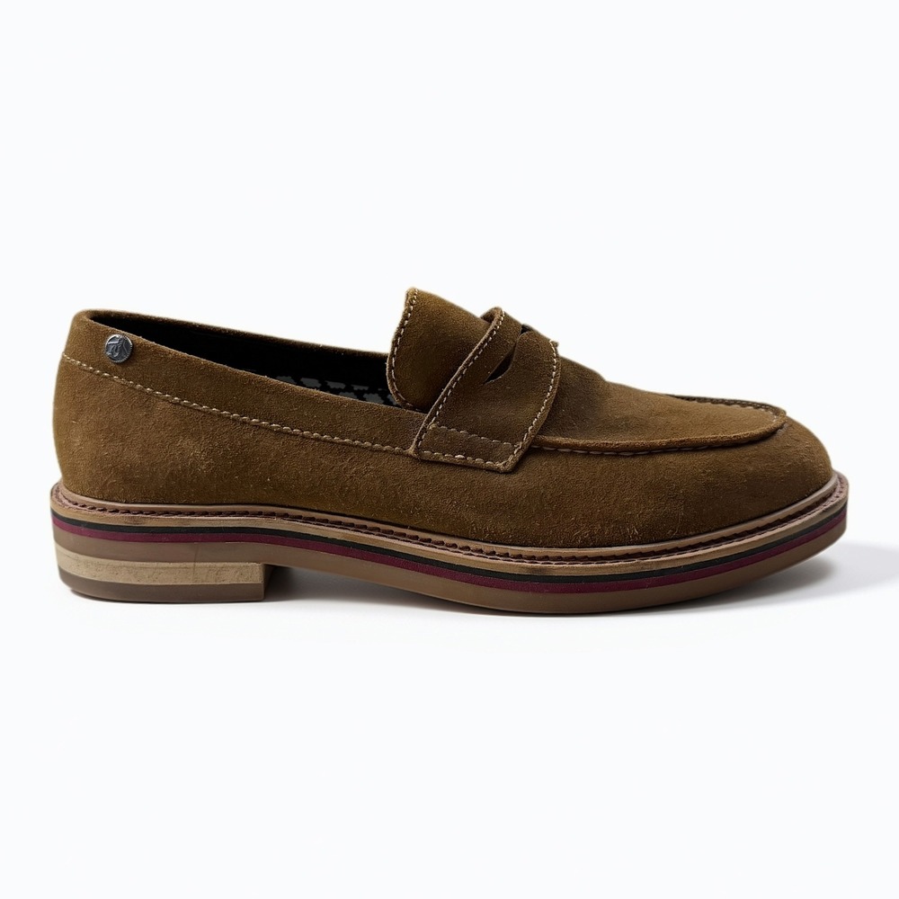 Penguin Brown Suede Penny Loafers Mens 9 Classic Preppy SlipOn Shoes Munsingwear